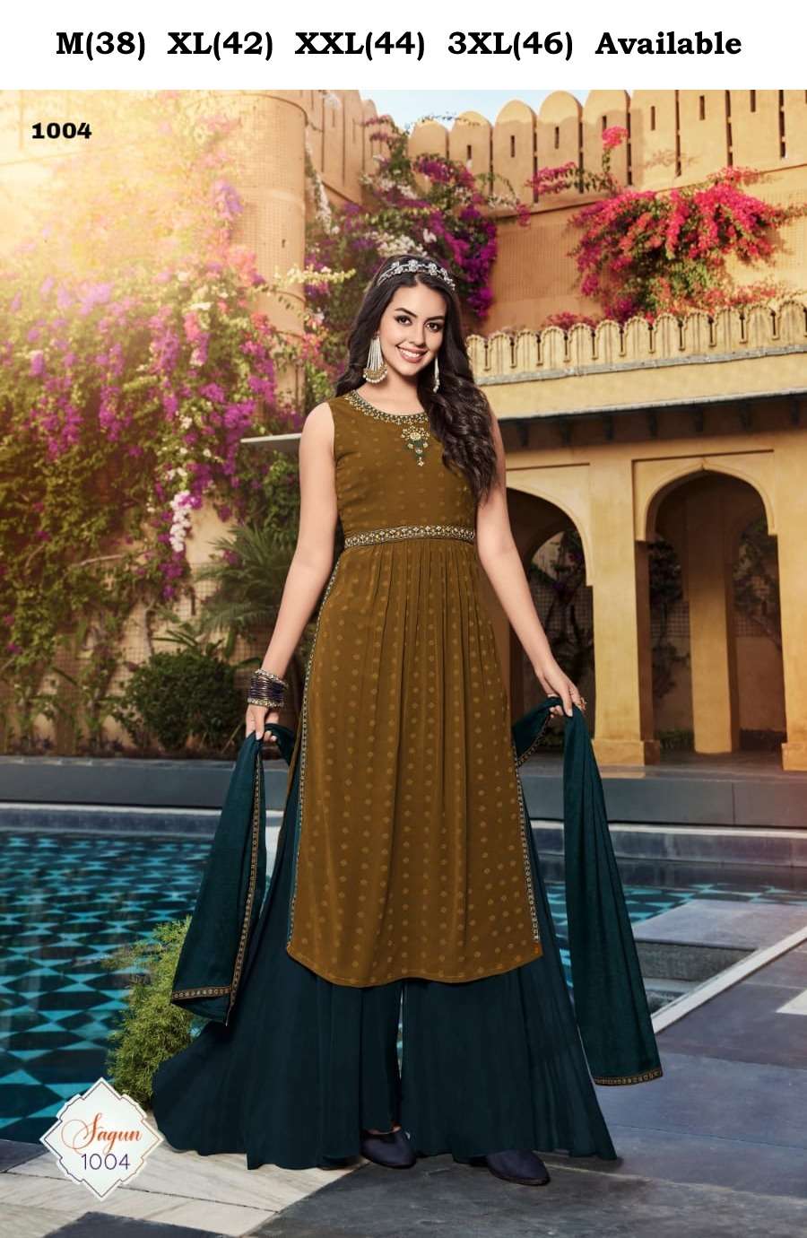 Sagun designer Fancy Weaving Georgette readymade suit