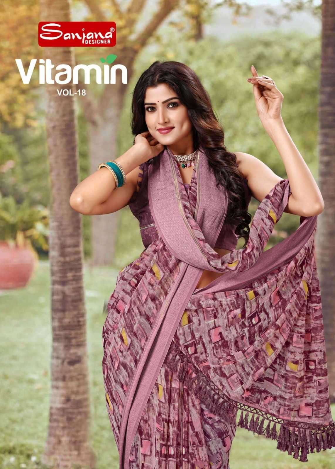 sanjana vitamin vol 18 series 203-208 weightless saree