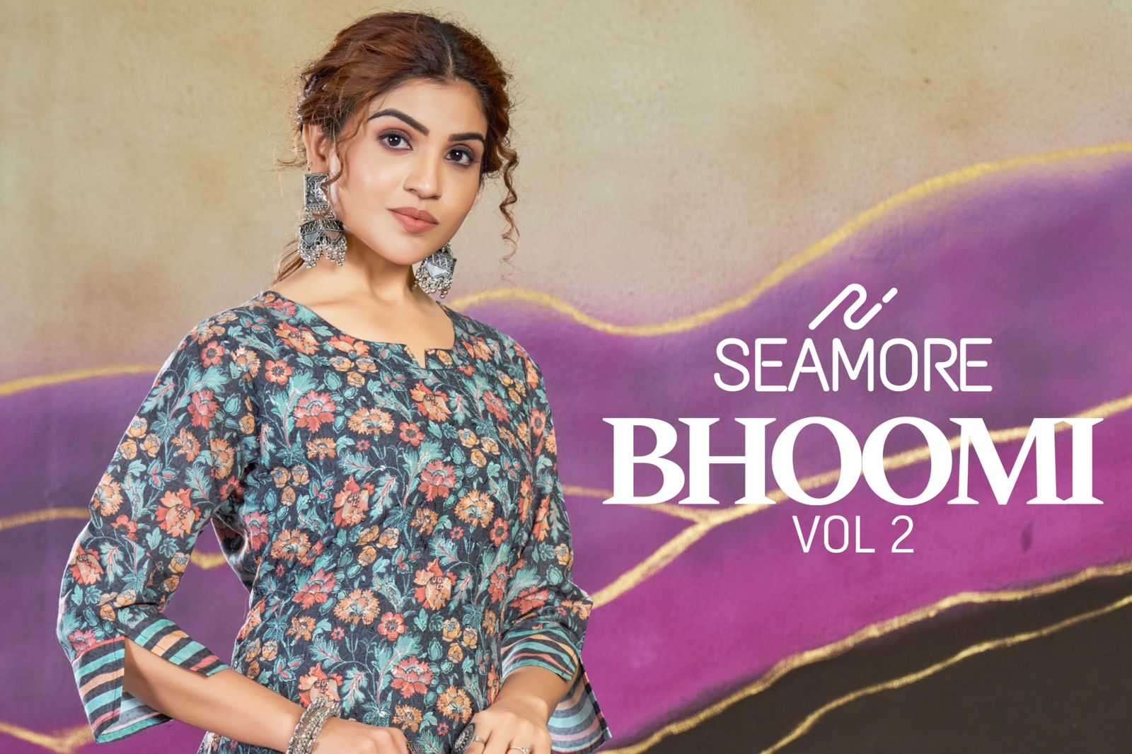 seamore bhoomi vol 2 series 3034-3041 Poly Cotton kurti