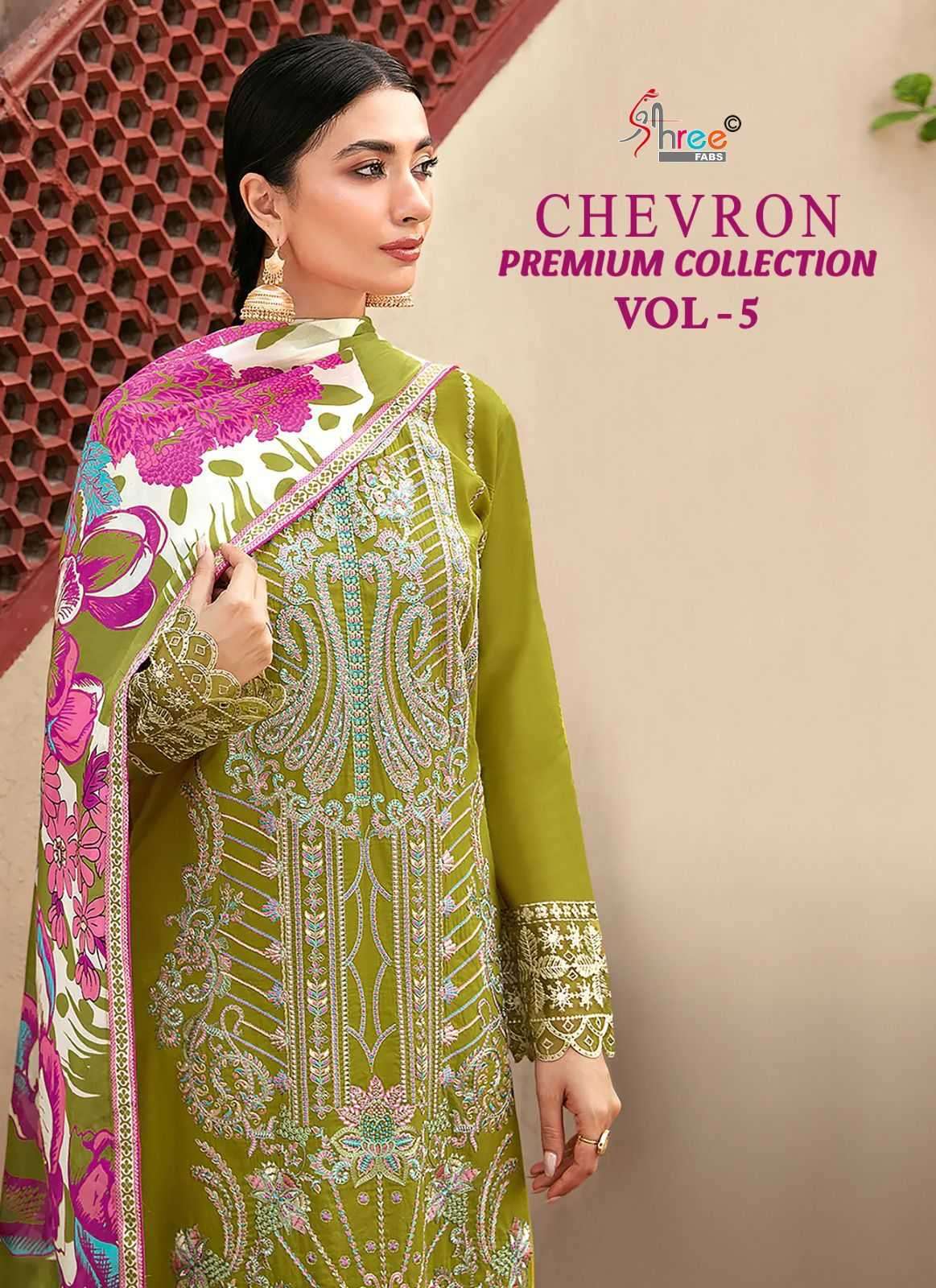 shree fab chevron premium collection vol 5 series 3423-3430 pure rayon suit