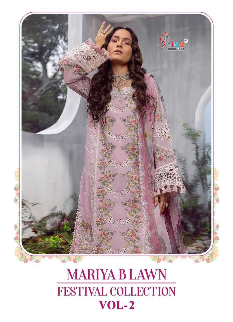 shree fab mariya b lawn festival collection vol 2 pure lawn cotton suit 