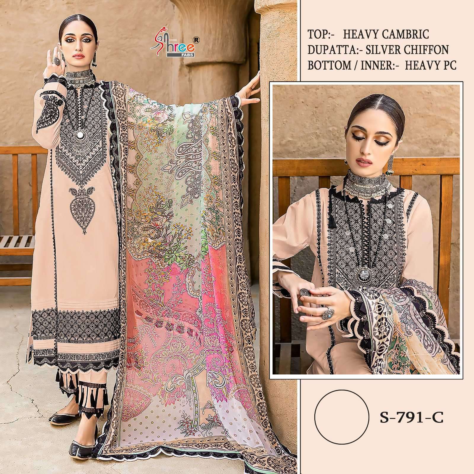 shree fab S-791 heavy cambric heavy self embroidered suit 