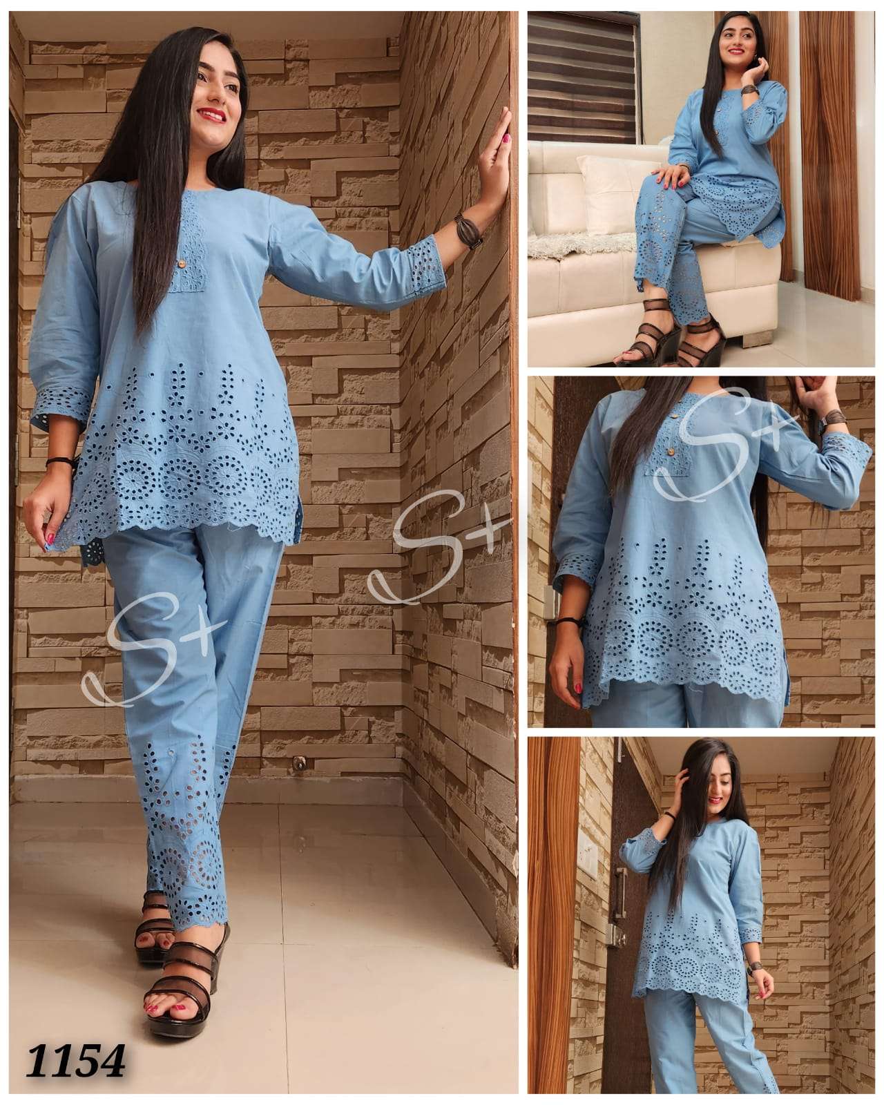 Splus Kurtis Launched New Cotton Chikankari CO-ORD Sets With Premium Quality