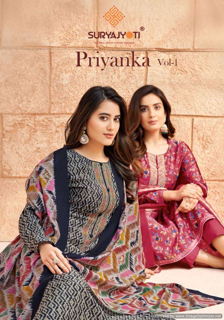 Suryajyoti Priyanka Vol-1 series 1001-1006 Pure Modal suit