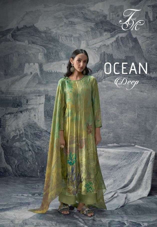 t&m designer ocean deep ramiro muslin digital print suit 