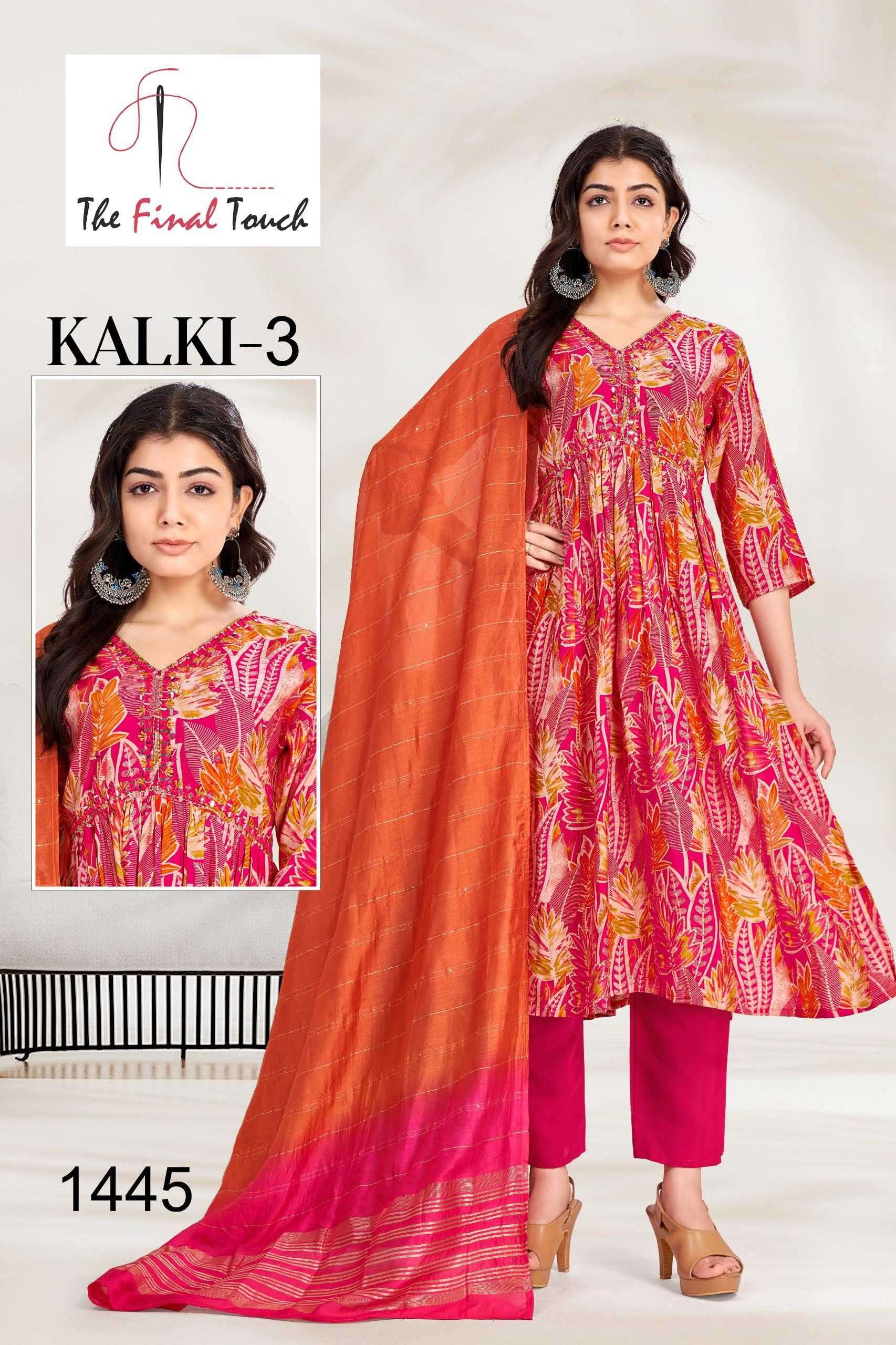 the final touch kalki vol 3 Premium viscos modal readymade suit 