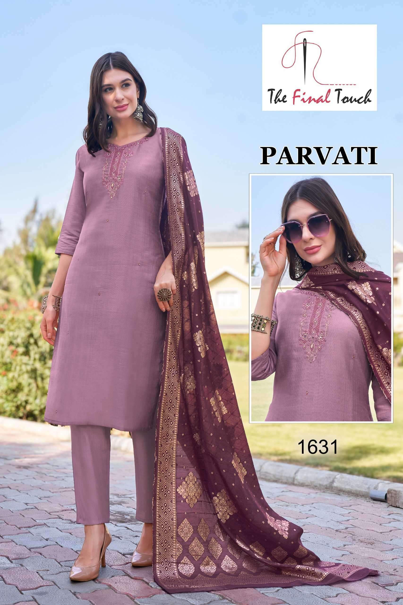 the final touch parvati vitacin silk readymade suit 