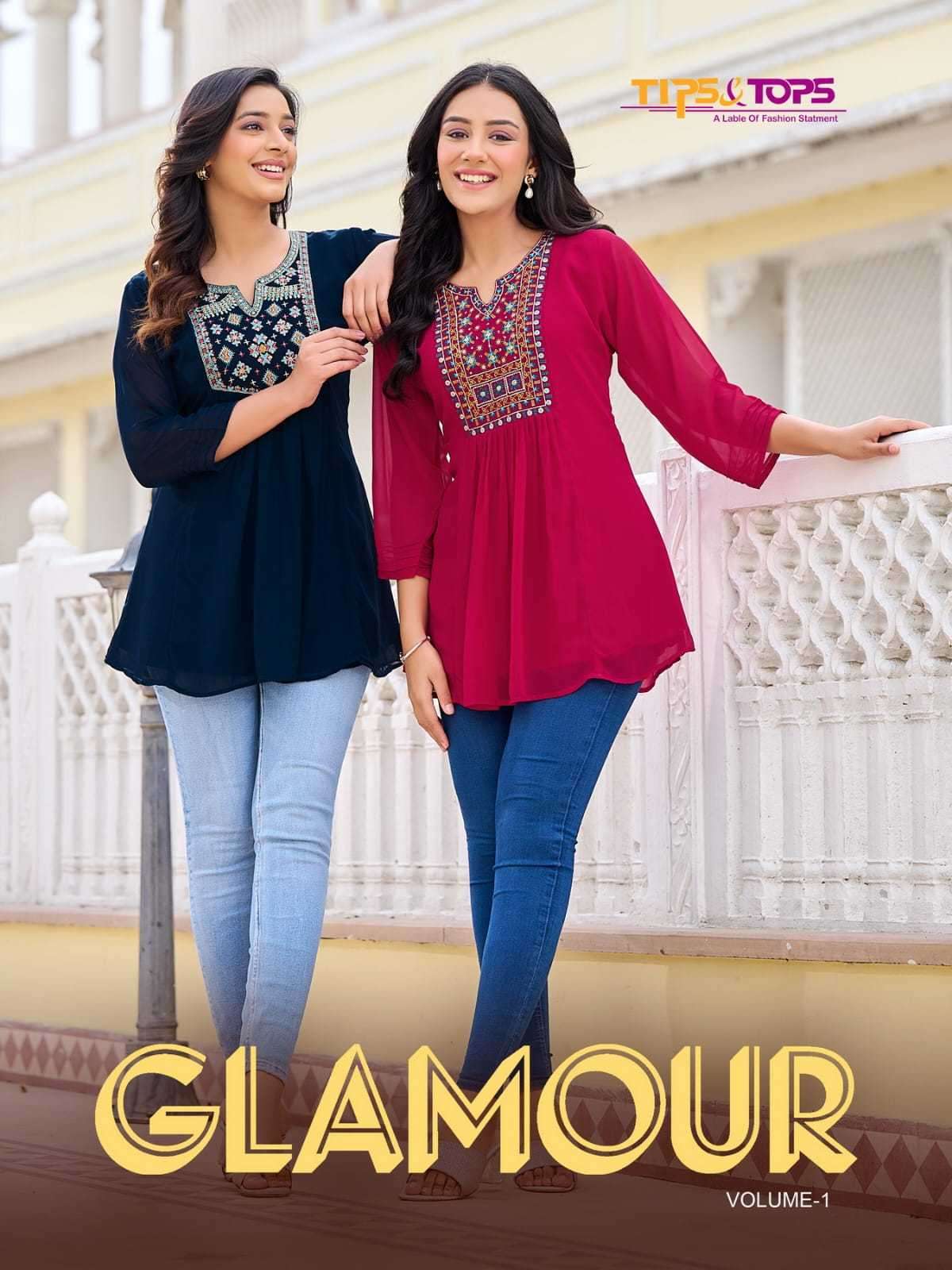 tips and tops glamour series 101-106 Heavy Georgette with Astar tops