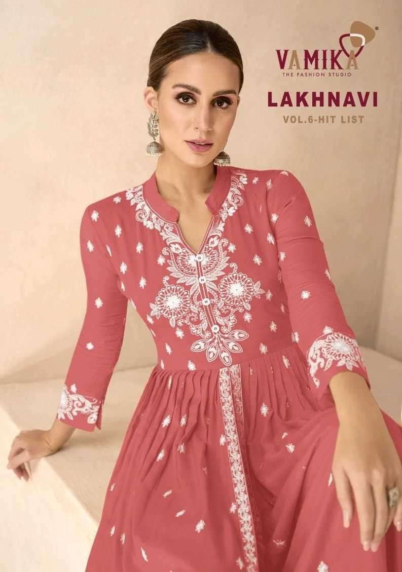 vamika lakhnavi vol 6 hit list series 1031 heavy rayon readymade suit 