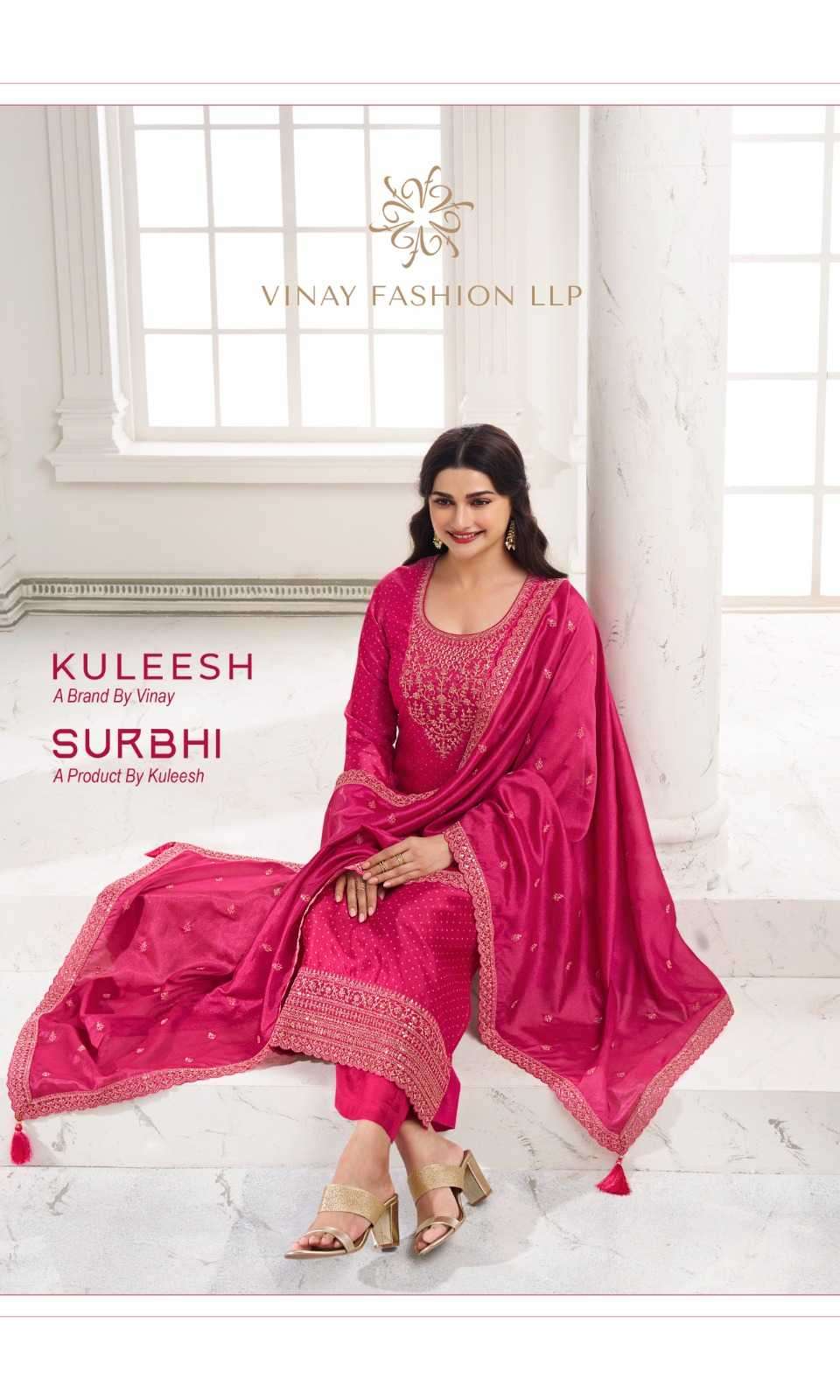 vinay kuleesh surbhi hitlist series 66661-66664 silk georgette suit 