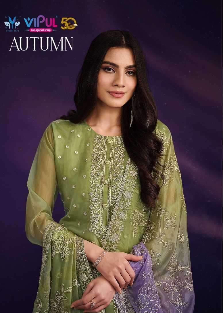 vipul fashion autumn series 5641-5646 organza suit 