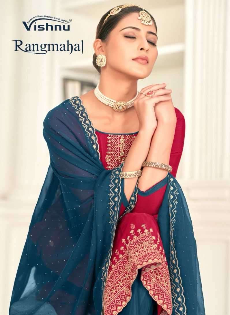 vishnu impex rangmahal series 38001-38010 fancy suit 