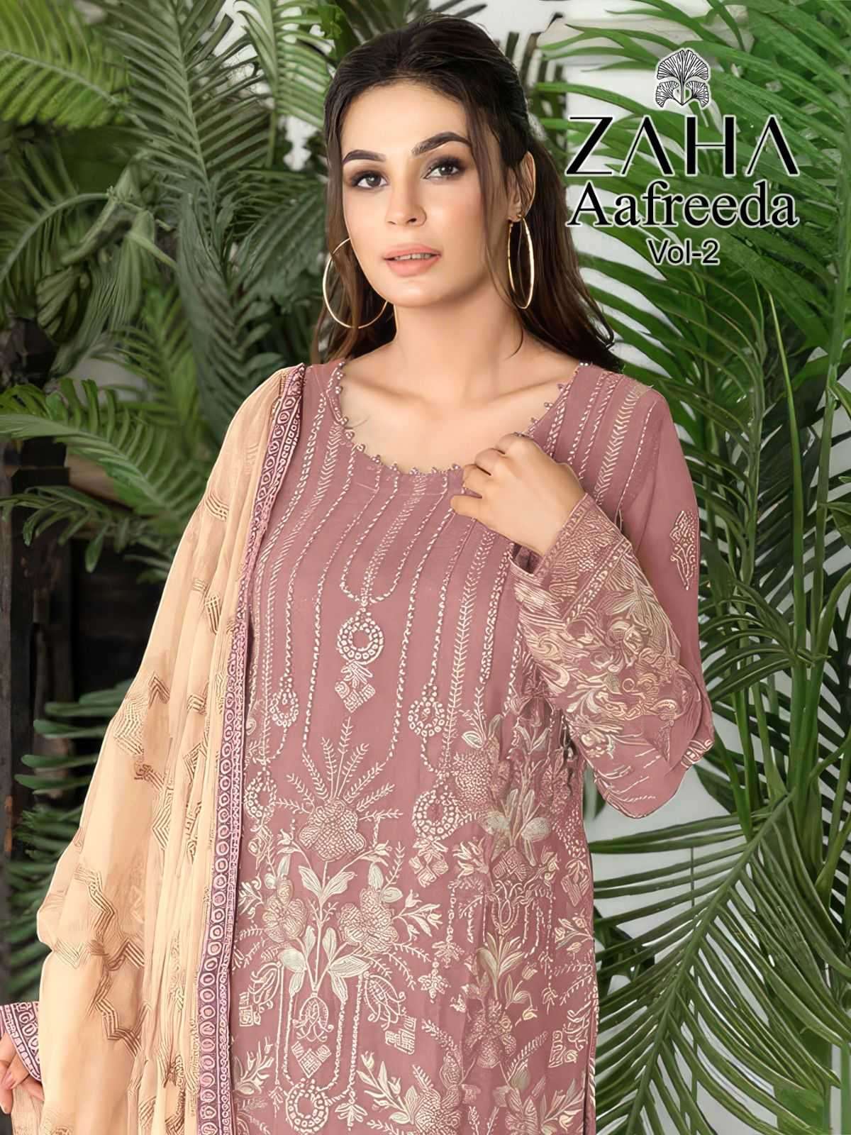 zaha aafreeda vol 2 series 10264-10266 faux georgette suit 