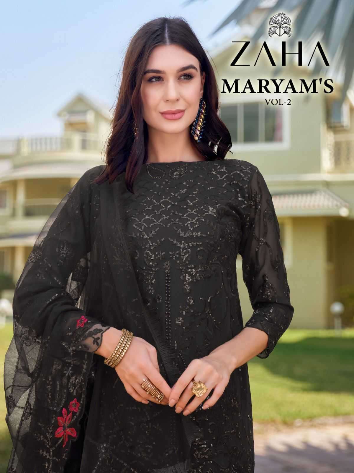 zaha maryam vol 2 series 10158-10160 georgette suit 