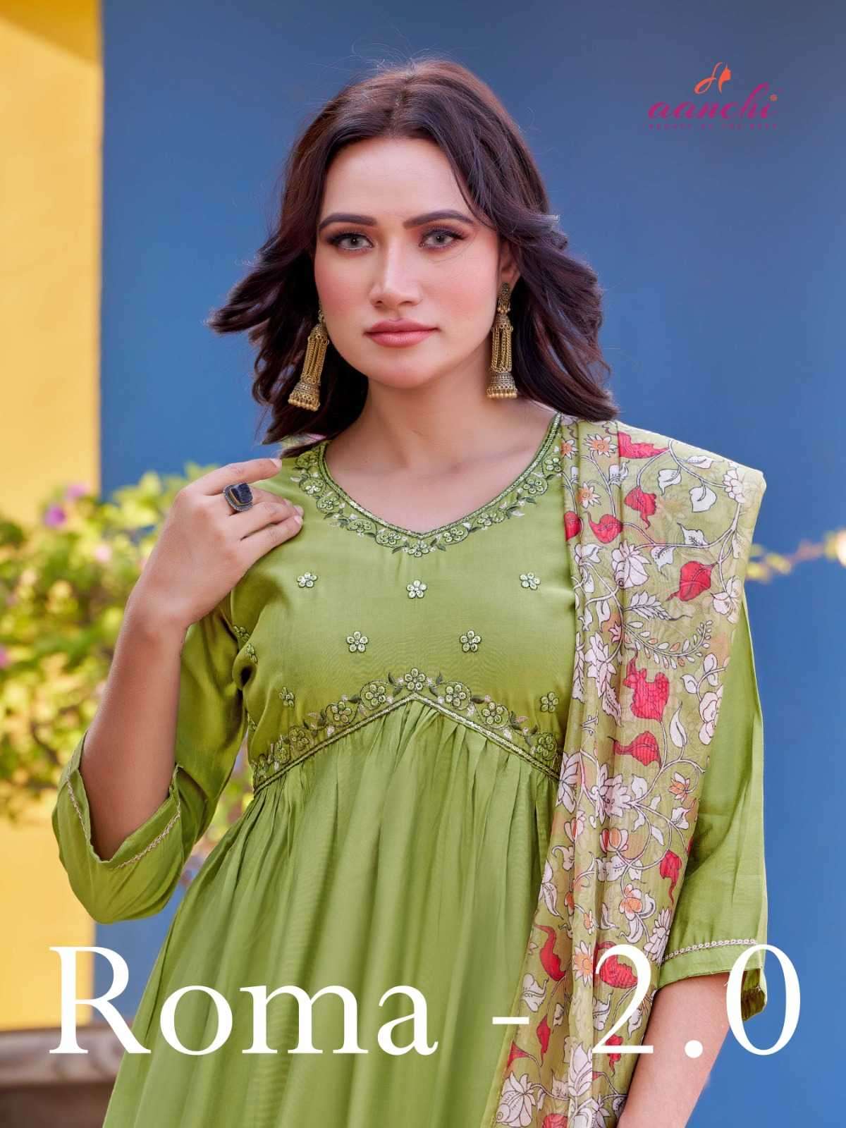 aanchi roma 2.0 series 1001-1004  Roman Silk readymade suit 