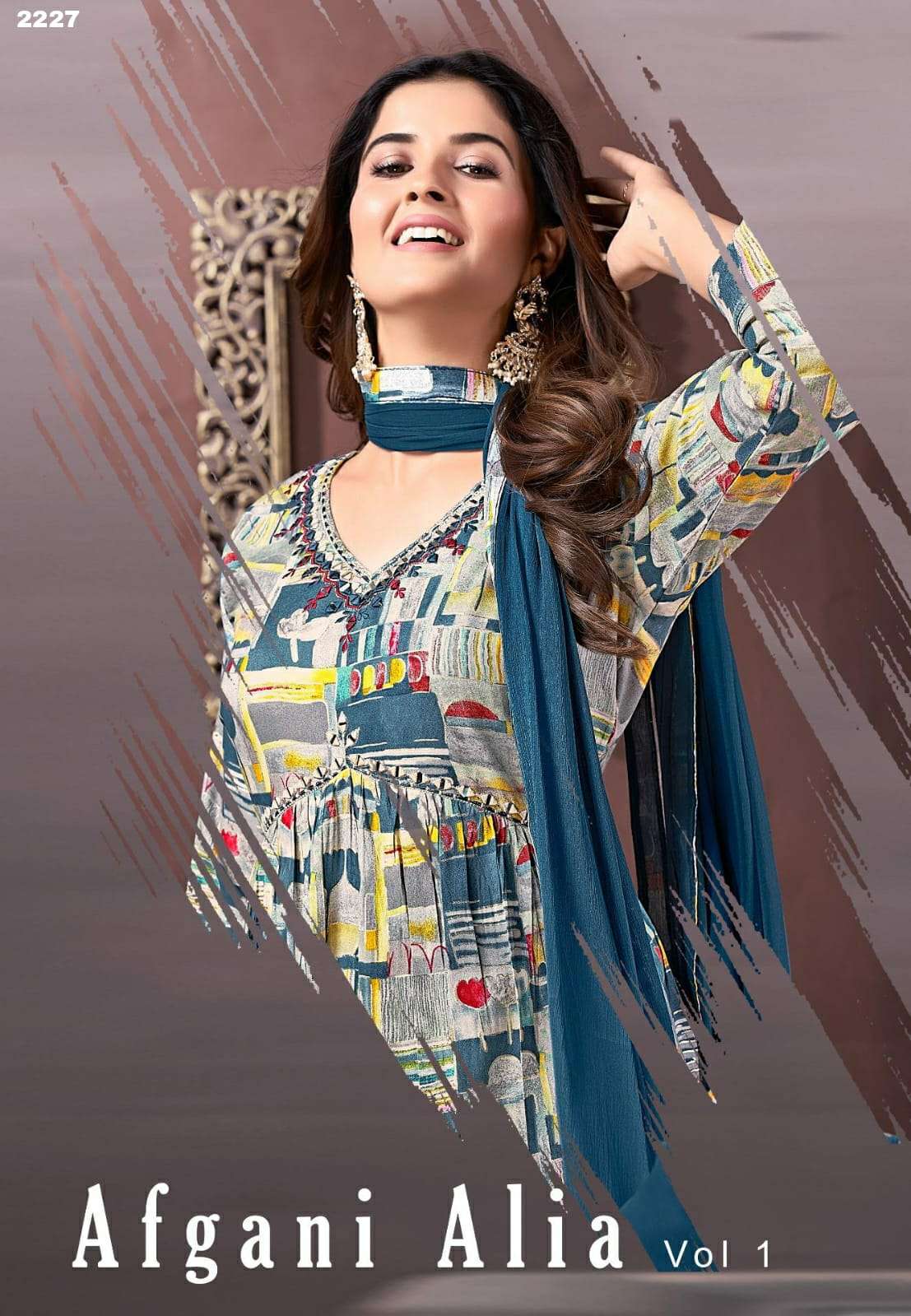 Afgani Alia Vol-1 designer Premium Riyon Export Quality Handwork readymade suit 