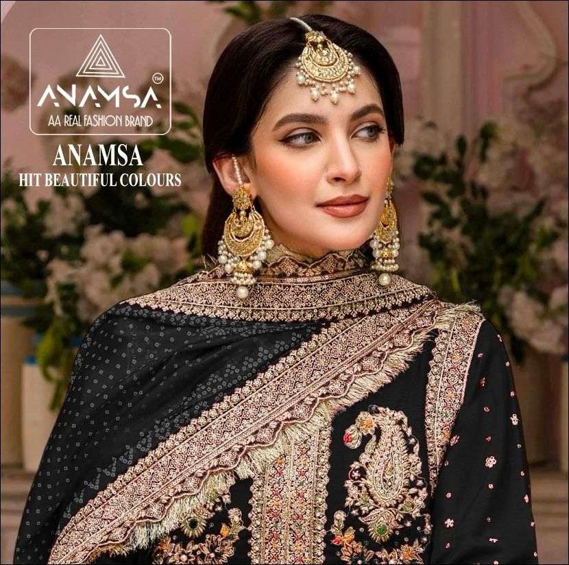 Anamsa-263-A-B-D-ANAMSA HITS  Heavy Pure Georgette SUIT