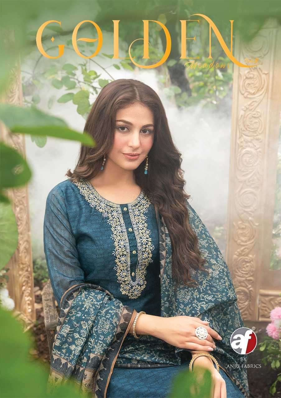 anju fab golden meadows vol 2 series 2601-2606 modal readymade suit 