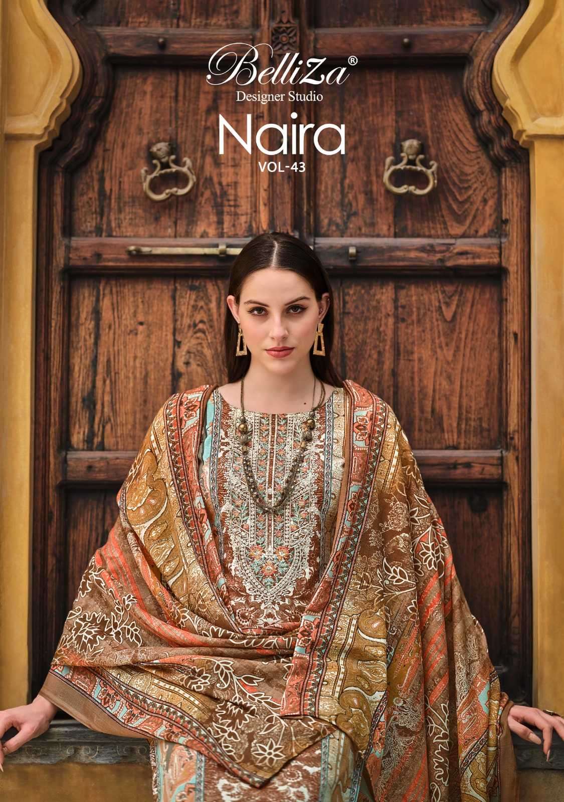 belliza naira vol 43 series 896001-896008 Pure Cotton suit