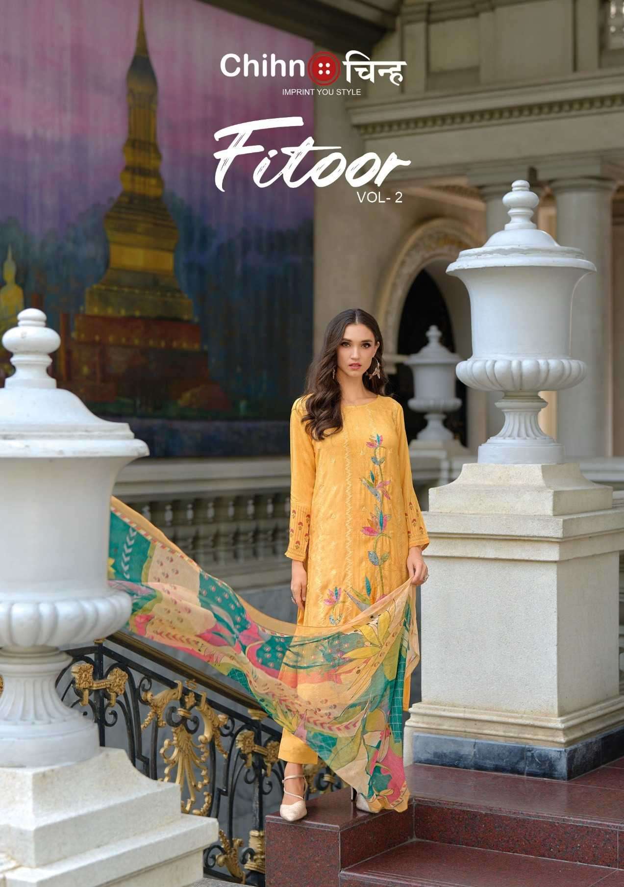 chihn fitoor vol 2 series 7100-7105 pure viscose suit 