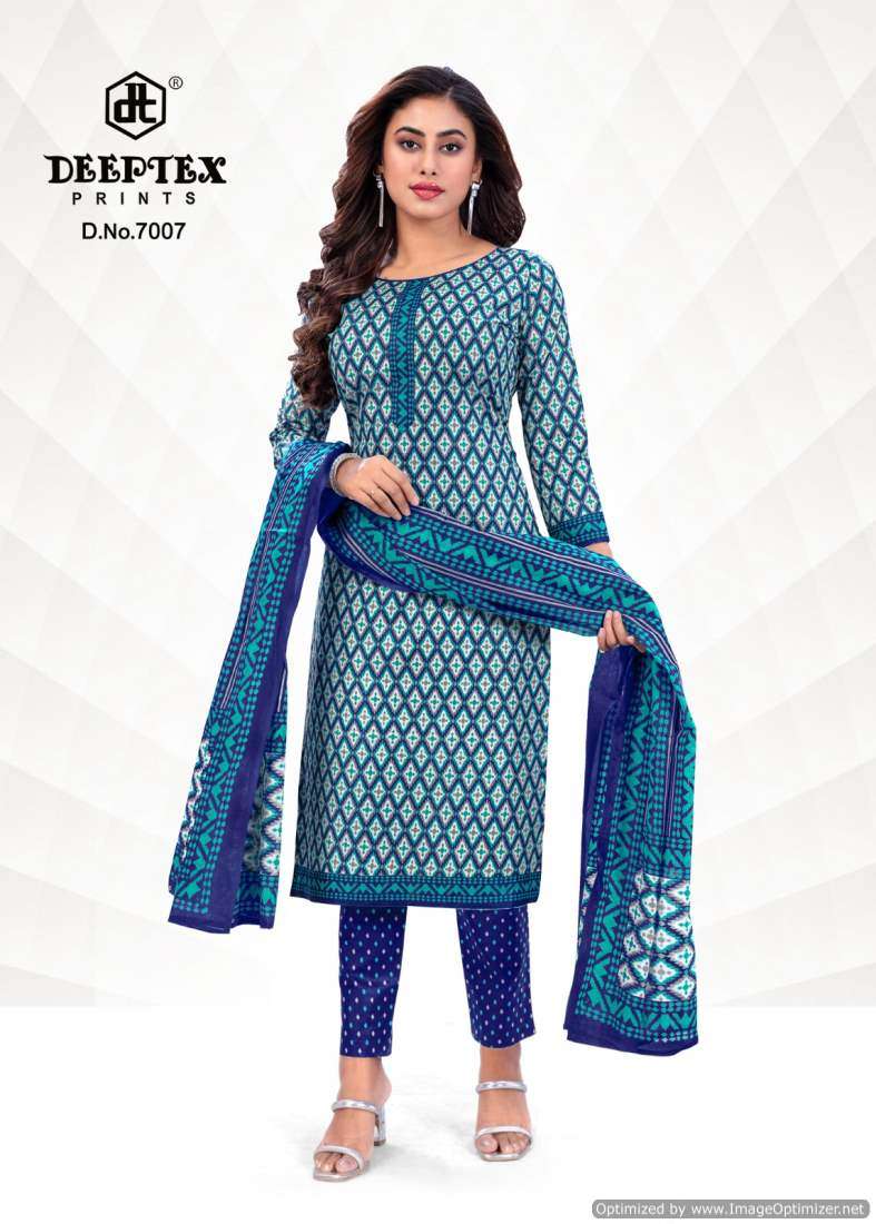 Deeptex Aaliza Vol-7 series 7001-7010 Pure Cotton Printed suit