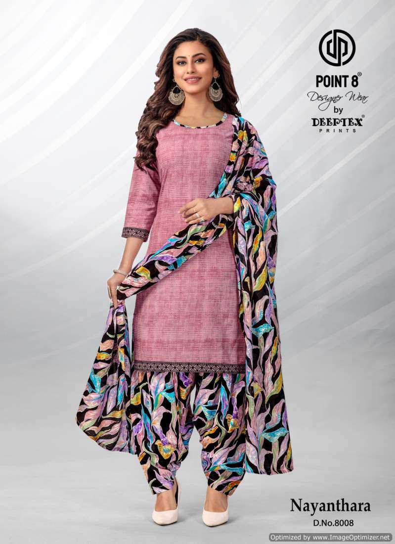 Deeptex Nayanthara Vol-8 series 8001-8010 Heavy Cotton readymade suit 