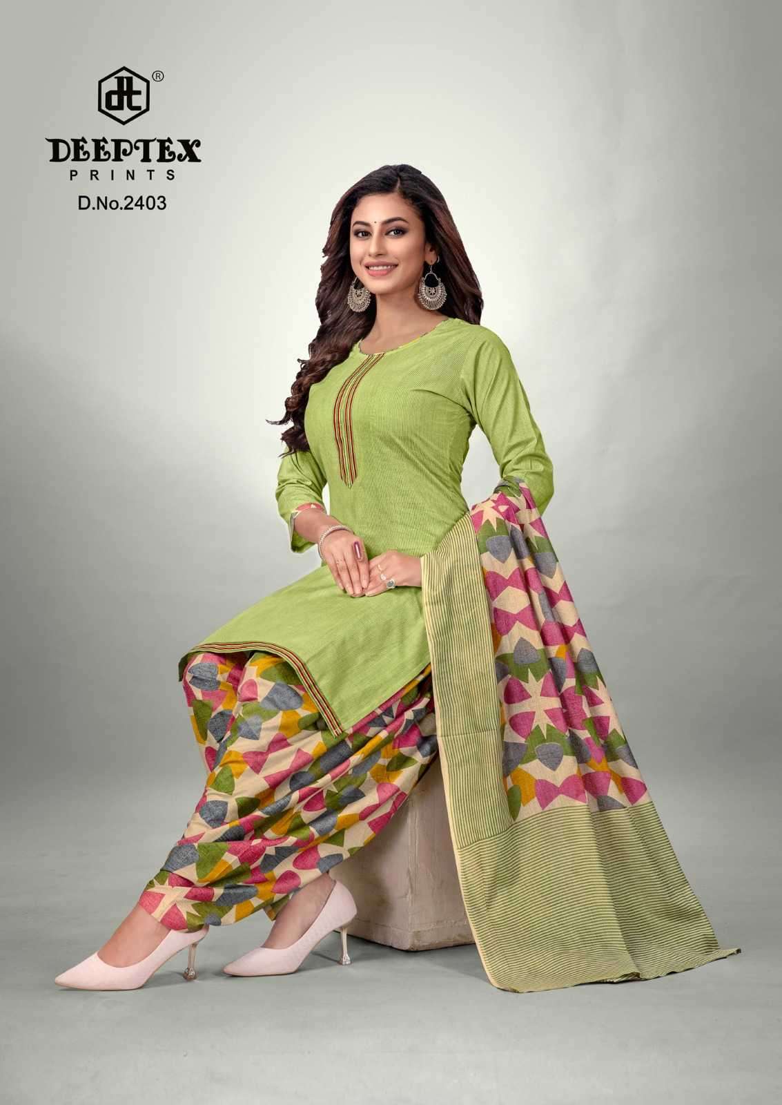 deeptex print pichkari vol 24 series 2401-2410 Cotton Printed suit