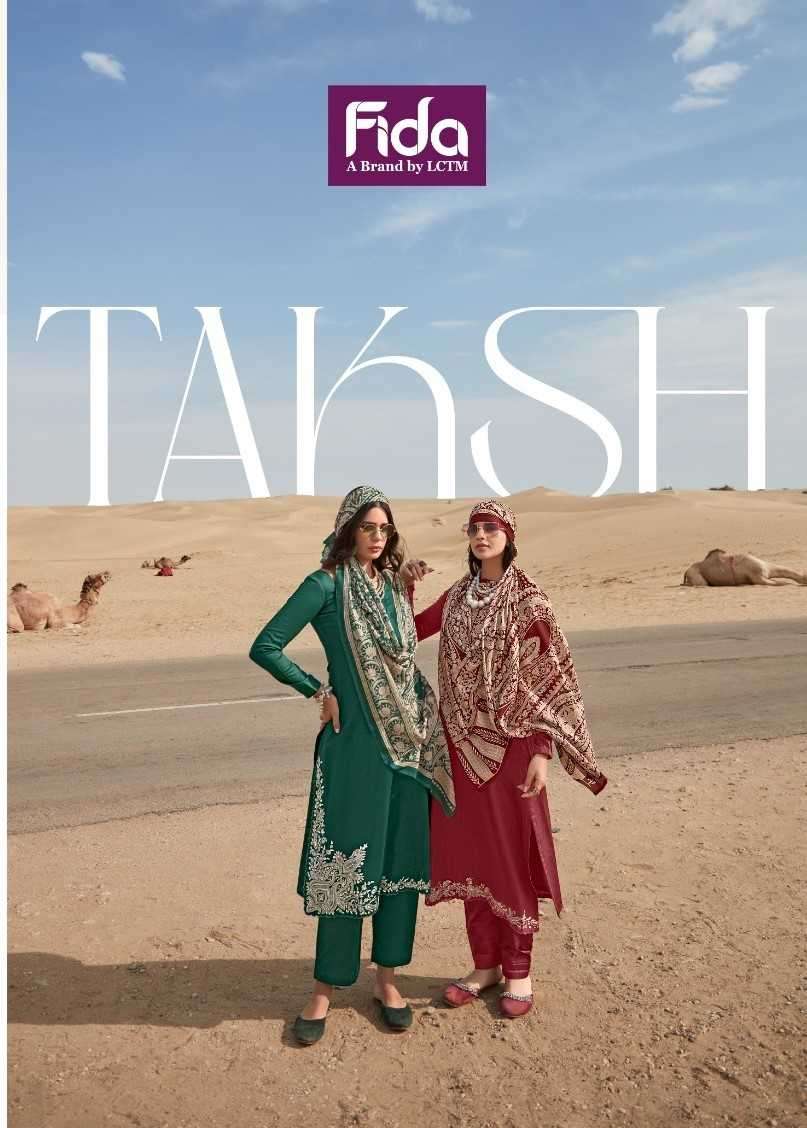 fida taksh series 1001-1006 cotton satin suit