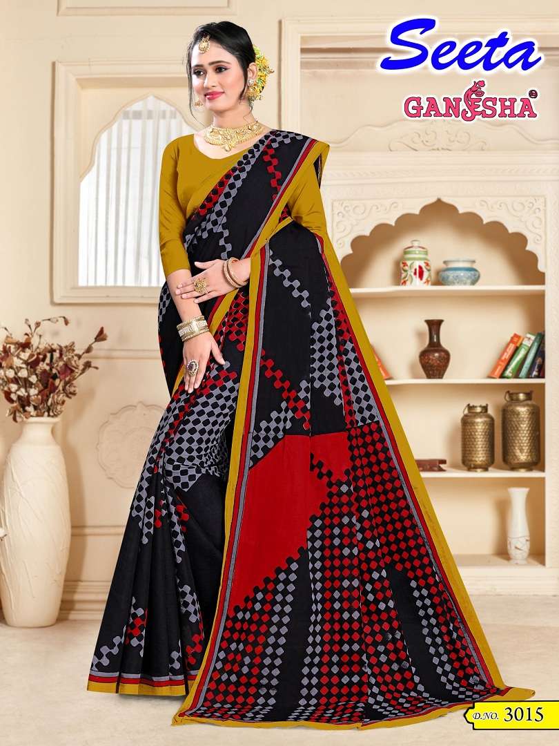 Ganesha Seeta Vol-3 series 3006-3015  Pure Cotton saree
