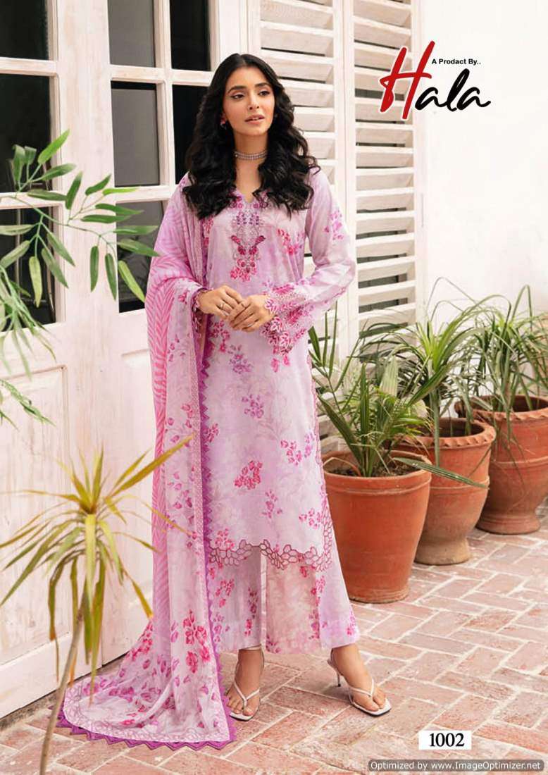 Hala Rangrez Vol-2 1002 Heavy Cotton Printed Pakistani Salwar Suit