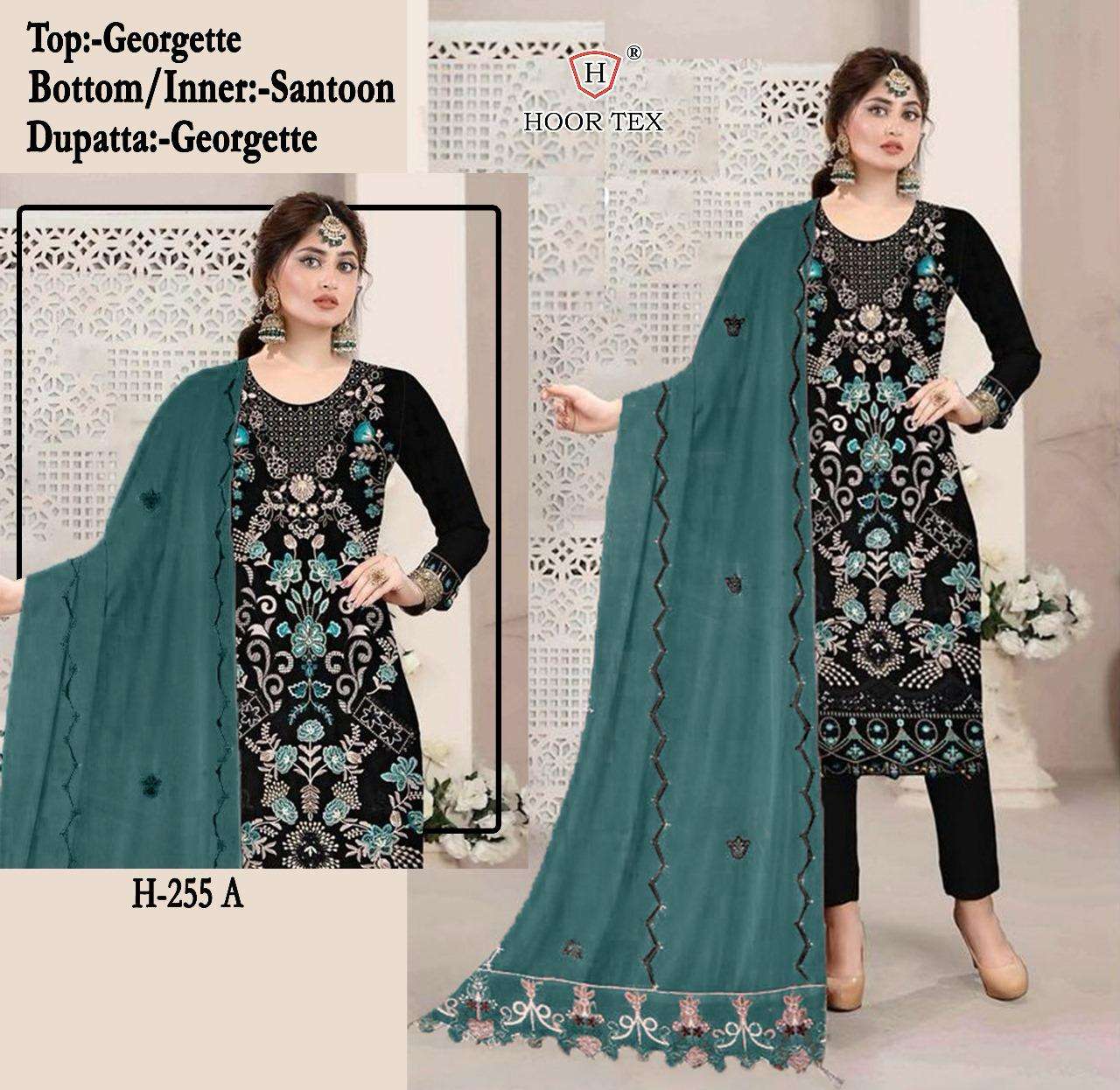 hoor tex H-255 A TO D designer faux georgette suit 