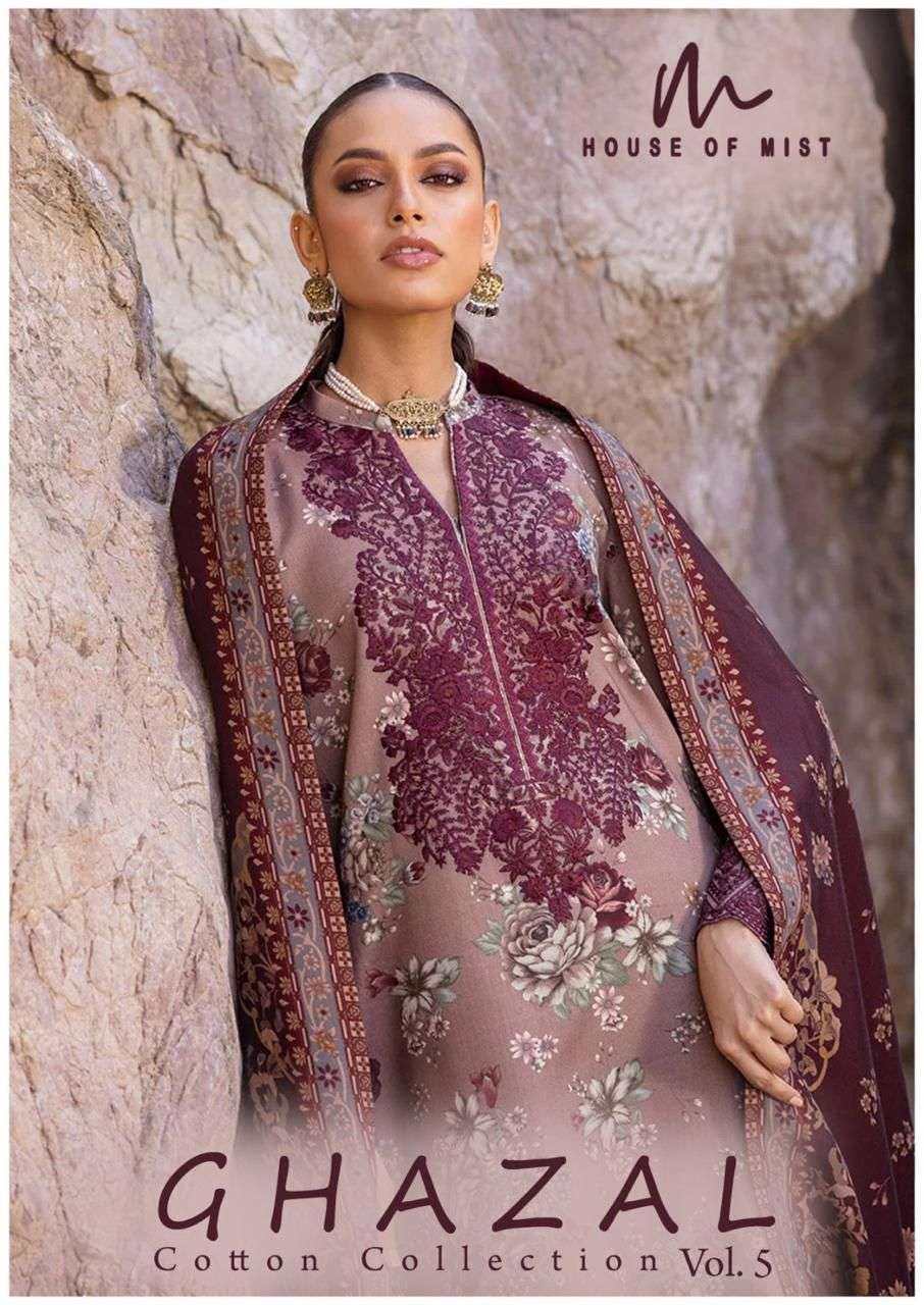 house of mist ghazal cotton collection vol 5 series 31-36 Pure Cotton suit