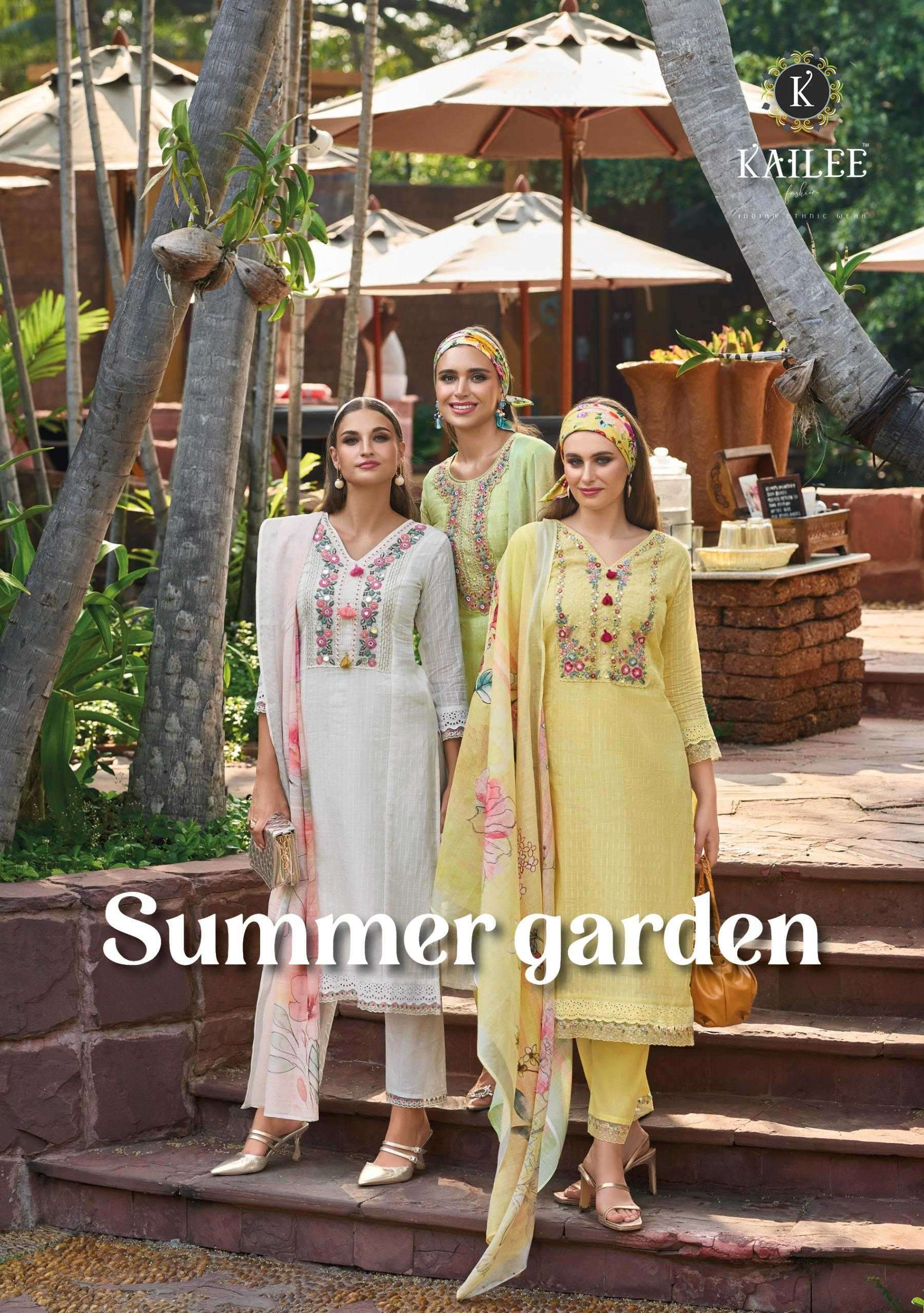 kailee summer garden series 42631-42636 pure cotton readymade suit 
