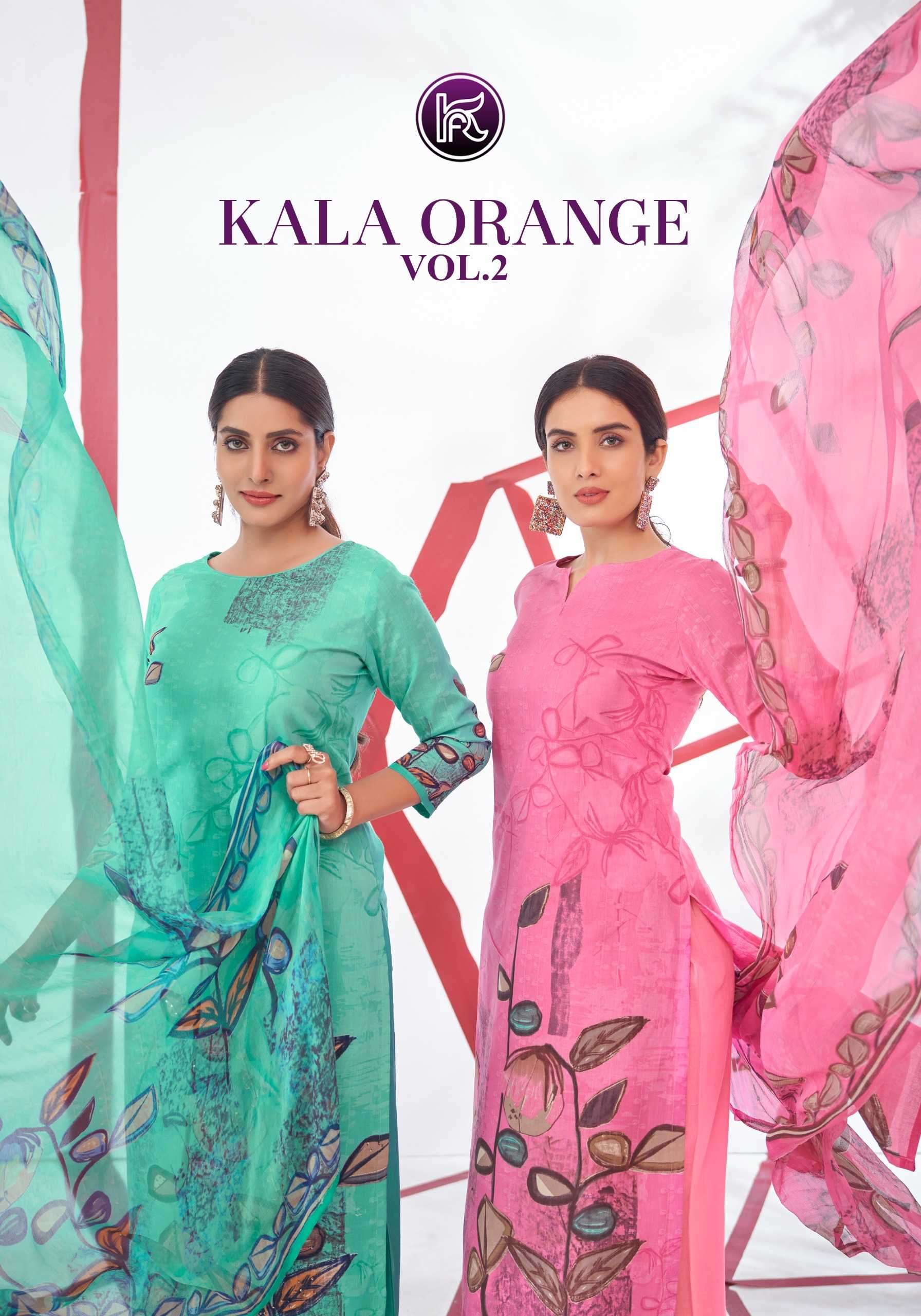 kala fashion kala orange vol 1 series 2001-2004 pure lawn cotton suit