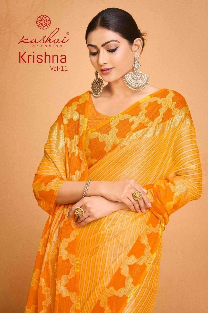 kashvi krishna vol 11 series 1001-1008 brasso chiffon saree