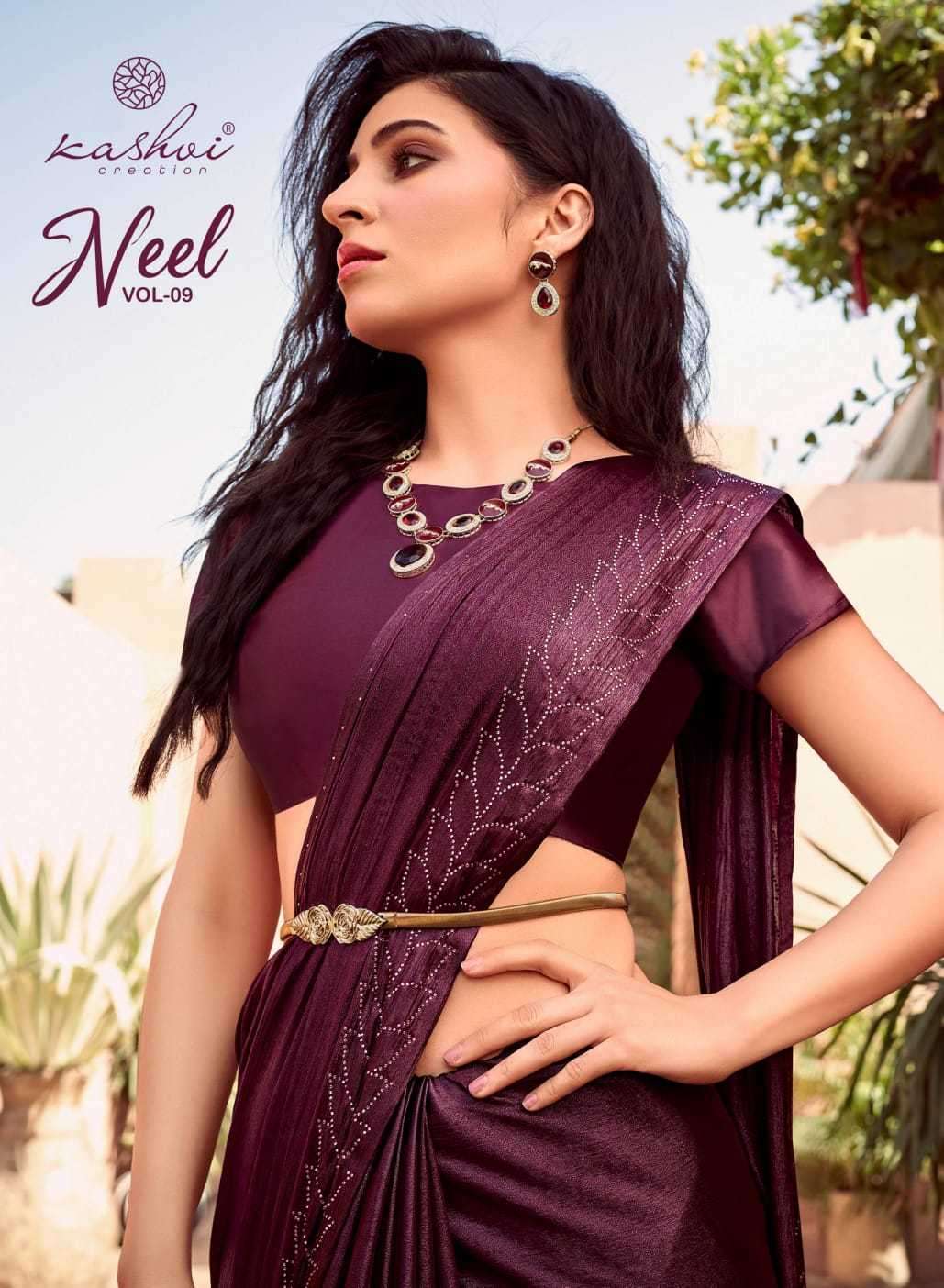 kashvi neel 9 series 1001-1008 mono satin saree