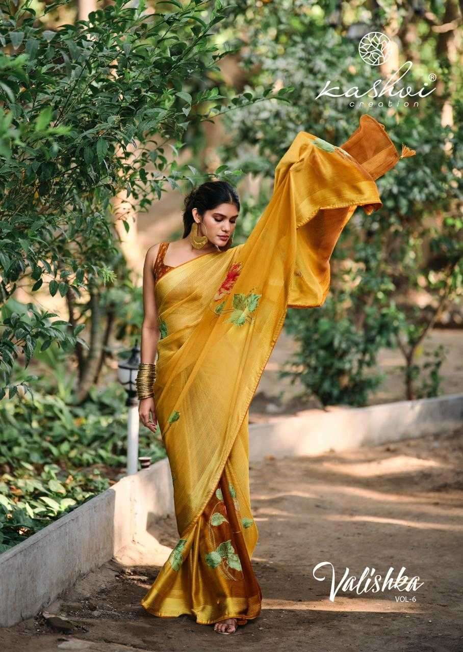 kashvi valishka vol 6 series 1001-1008 soft silk saree