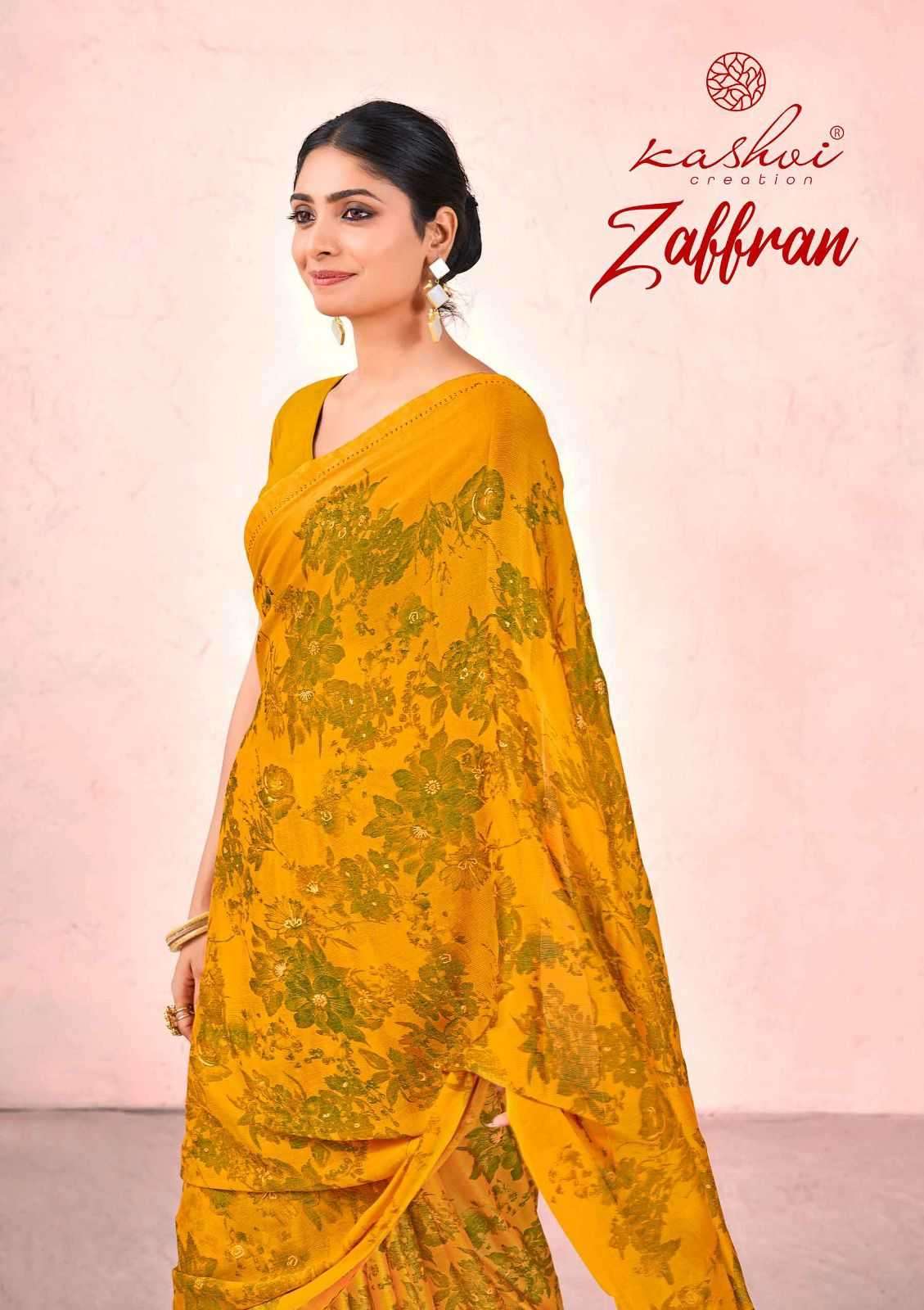 kashvi zaffran series 1001-1008 fancy saree