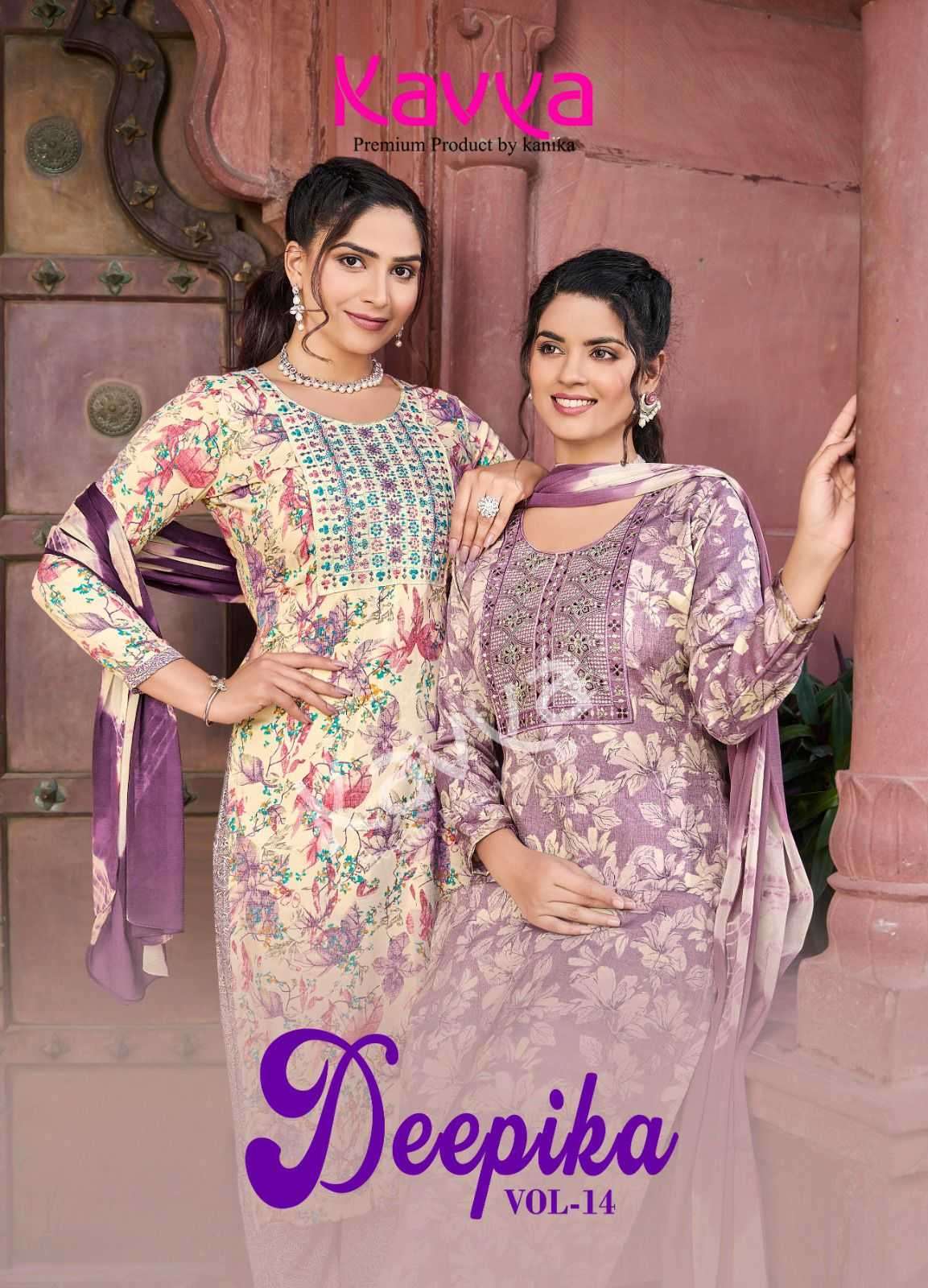 kavya deepika vol 14 series 14001-14010 Premium quality capsule readymade suit 