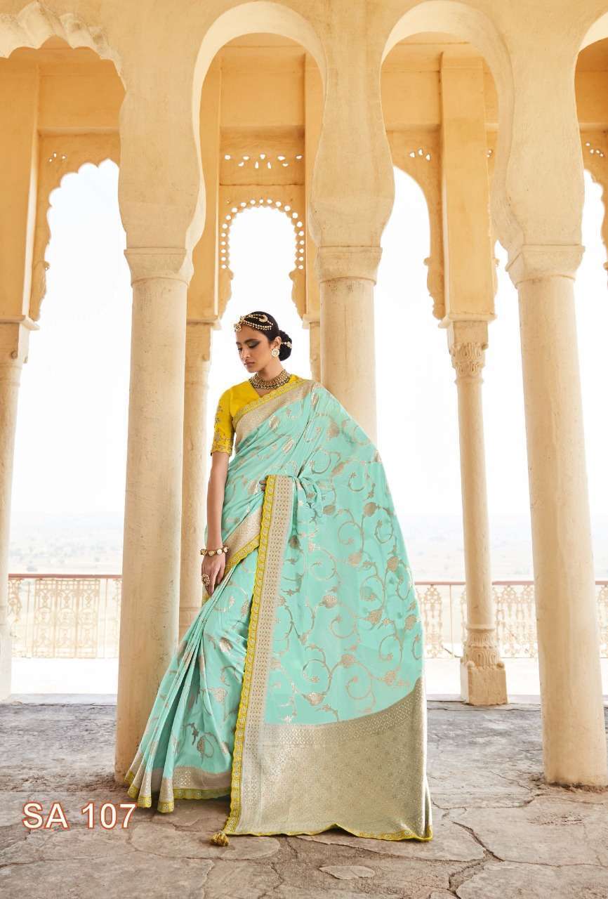 kimora sindhuri rani designer pure dola silk With Fancy Lace Border saree 