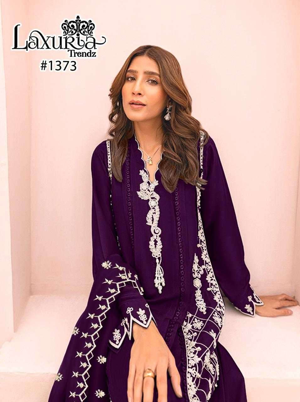 laxuria 1373 Faux Georgette  Embroidery Tunic With Hand Work 