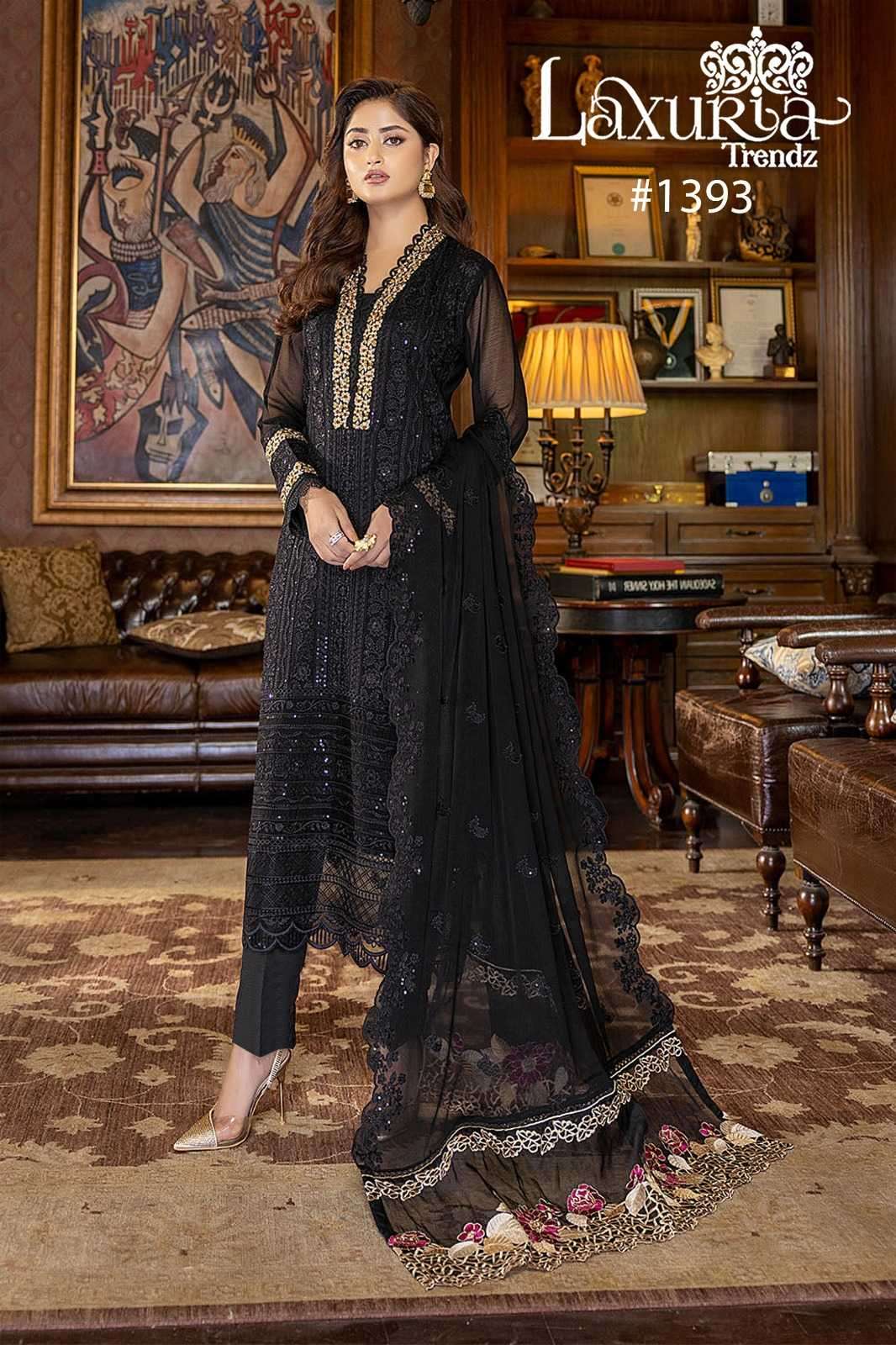 laxuria 1393 Georgette Tunic With Heavy Sequence Embroidered 