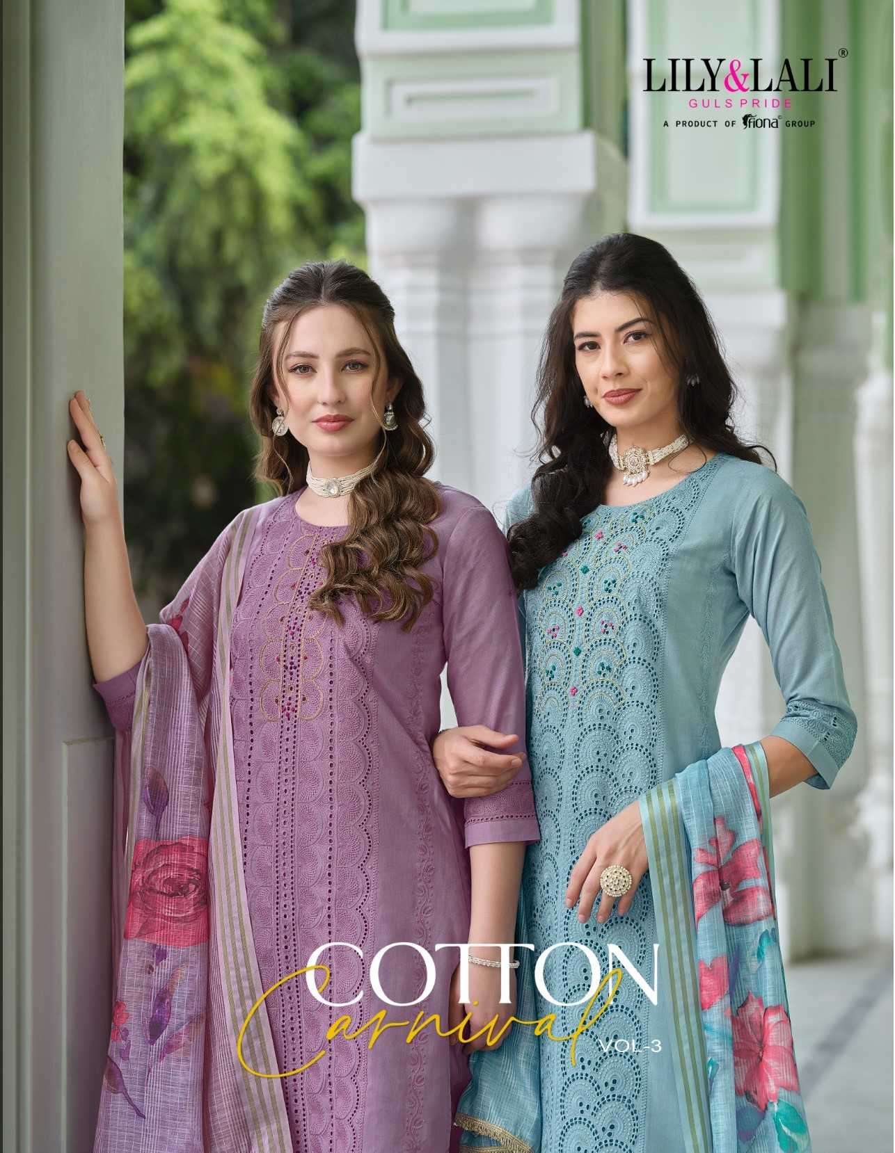 lily and lali cotton carnival vol 3 series 17501-17506 Cambric Cotton readymade suit 