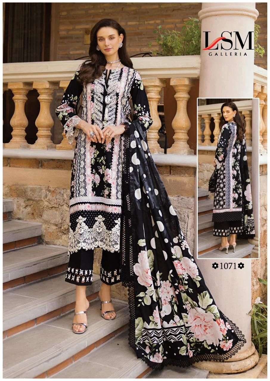 Lsm Galleria Parian Dream Heavy Luxury Lawn Collection 1071 Pure Heavy Lawn Pakistani Salwar Suit