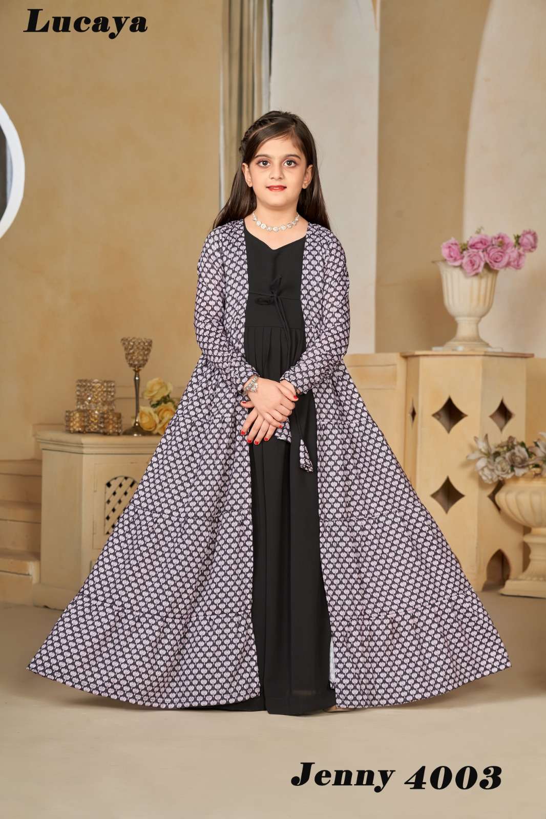 Lucaya Jenny vol 4 designer Maslin Heavy Digital Printed kids gown