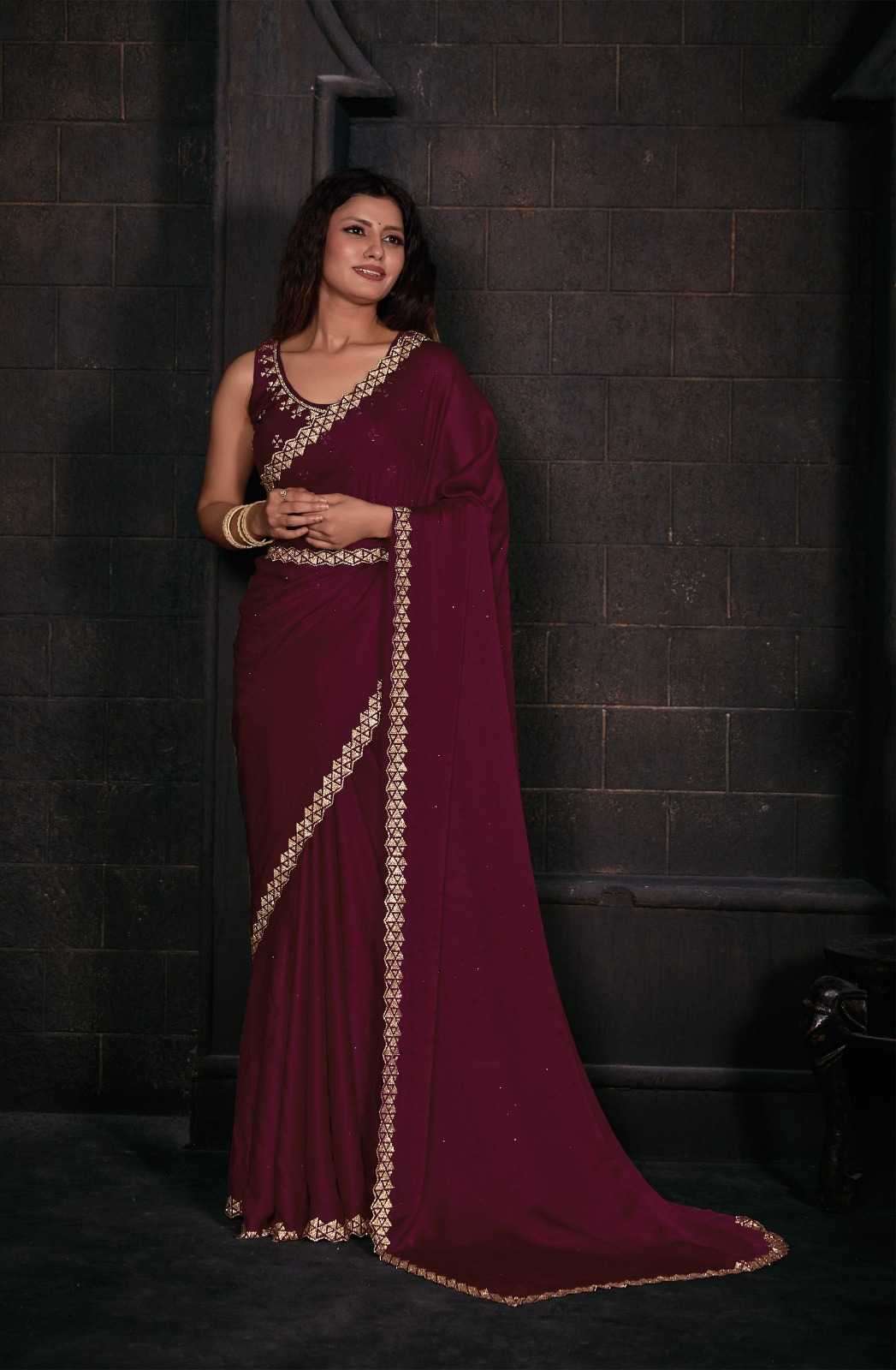 mehak 750a-750f Pure Satin Georgette Blooming saree