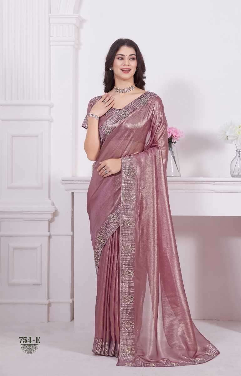 mehak 754a-754e Raina Net Coating Fabric with Heavy Handwork saree