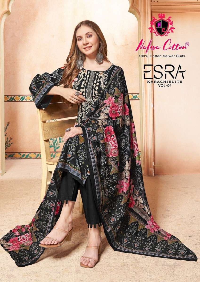 Nafisa Esra Vol-4 series 4001-4006 Cotton Karachi Prints suit