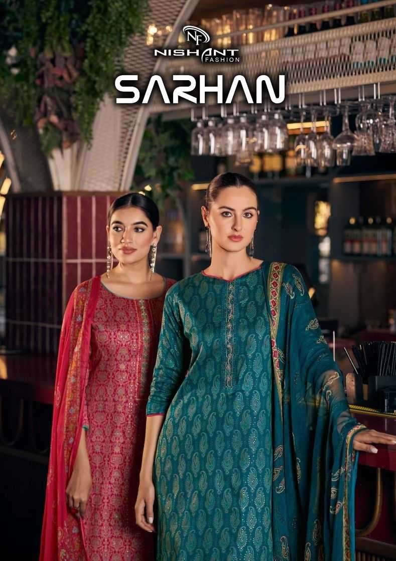 nishant sarhan series 67001-67008 jam silk suit 