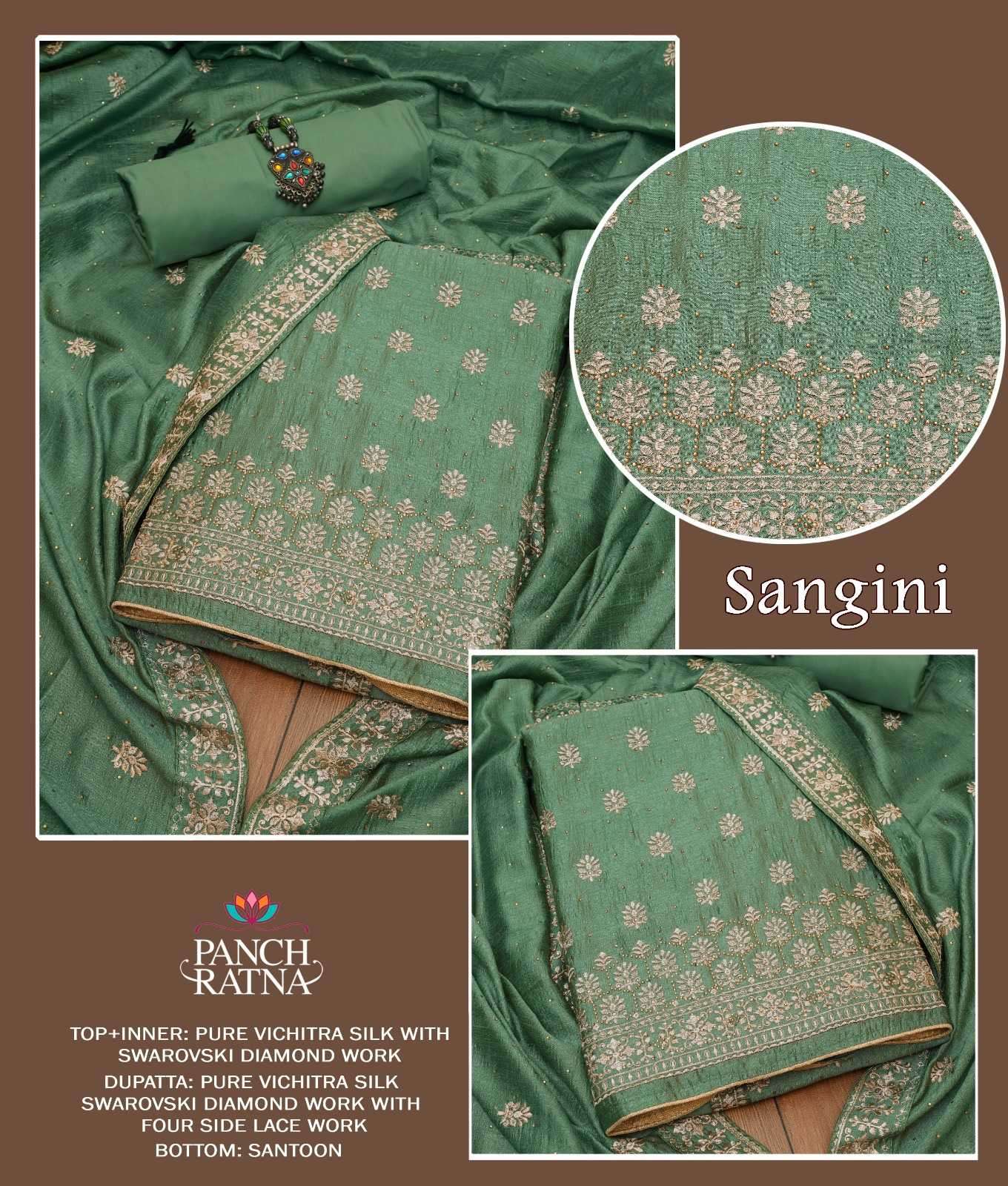 panch ratna sangini silk pure vichitra silk suit 